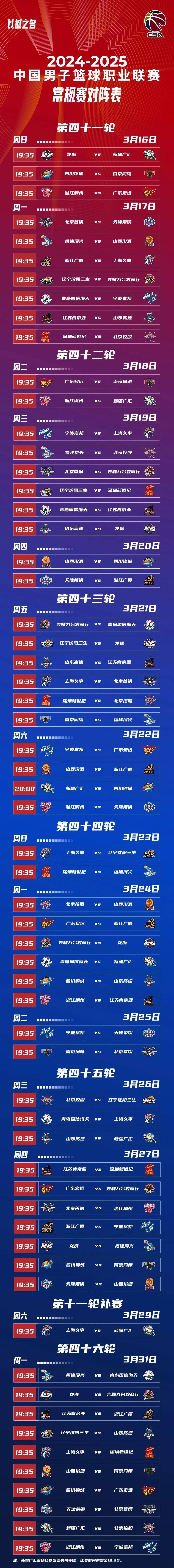 开云体育入口-CBA球队发布新赛季赛程表，球迷掀起热议
